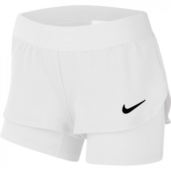 Spodenki dziewczęce Nike Girls Court Flex Short - white/black