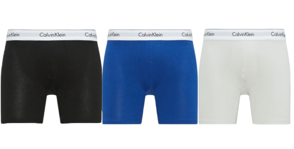 Męskie bokserki sportowe Calvin Klein Modern Cotton Stretch Boxer Brief 3P - mazarine blue/black/lunar rock