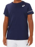 Тениска за момчета Asics Tennis Short Sleeve Top - peacoat