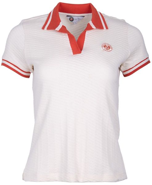 Damskie polo Roland Garros Sofia Polo Shirt - Biały