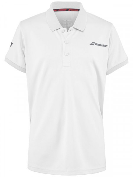 T-krekls zēniem Babolat Core Club Polo Boy - white/white