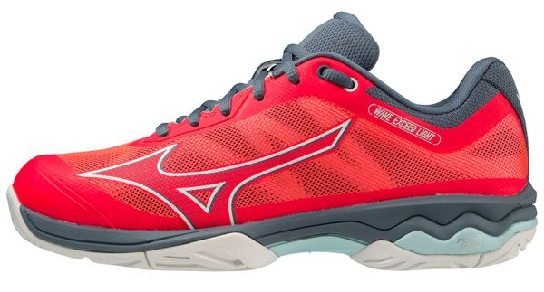 Damskie buty tenisowe Mizuno Wave Exceed Light AC - fiery coral 2/white/china blue