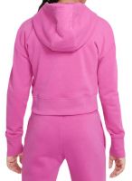 Dječji sportski pulover Nike Sportswear FT Crop Hoodie - active fuchsia/white Dječji sportski pulover Nike Sportswear FT Crop Hoodie - active fuchsia/white