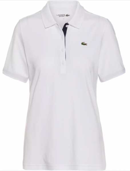  Lacoste Women’s SPORT Ultra Dry Performance Polo - white