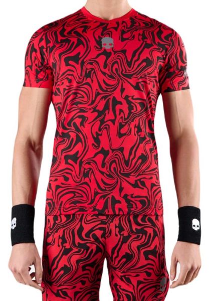 Herren Tennis-T-Shirt Hydrogen Chrome Tech T-Shirt - red