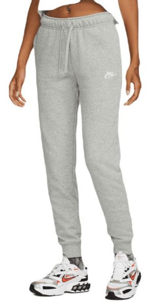 Damen Tennishose Nike Sportswear Club Fleece Pant - dark grey heather/white