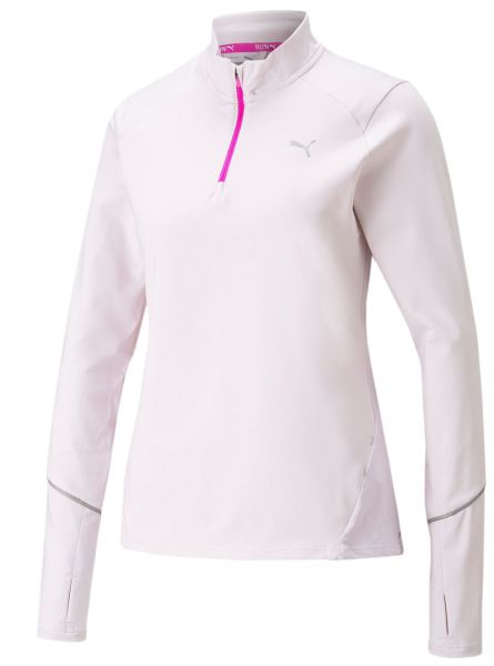 Maglietta da tennis da donna (a maniche lunghe) Puma Run 5K Knit 1/2 Zip - lavender fog