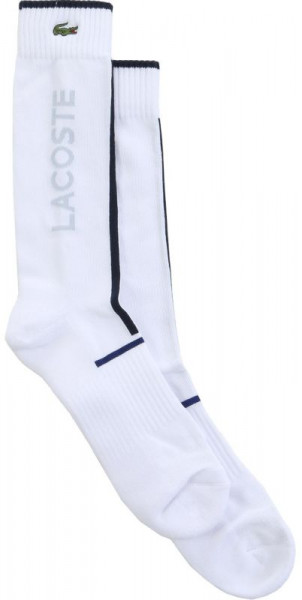  Lacoste Men's Lacoste SPORT Contrast Stripes And Lettering Socks - 1 para/white/bl