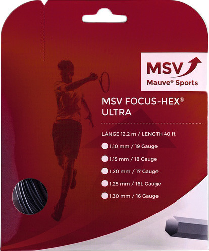 Tenisz húr MSV Focus Hex Ultra (12 m) - black