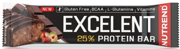  Nutrend EXCELENT PROTEIN BAR - chocolate with nuts with real milk chocolate