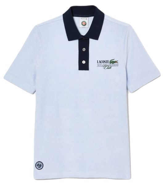 Дамска тениска с якичка Lacoste Roland Garros Edition Terry Knit Tennis Polo Shirt - Син, Тюркоазен