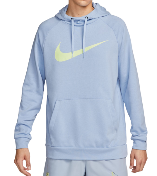 Férfi tenisz pulóver Nike Dri-Fit Hoodie PO Swoosh - cobalt bliss/light lemon twist