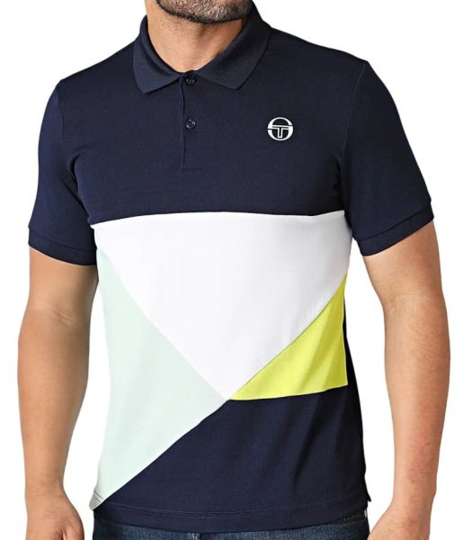 Męskie polo tenisowe Sergio Tacchini Geometrica Polo Shirt - Multikolor