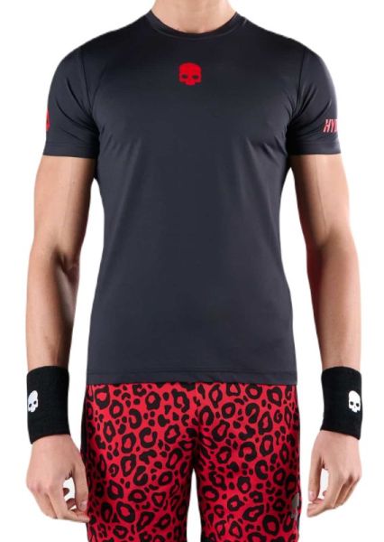 Teniso marškinėliai vyrams Hydrogen Panther Tech T-Shirt - black/red