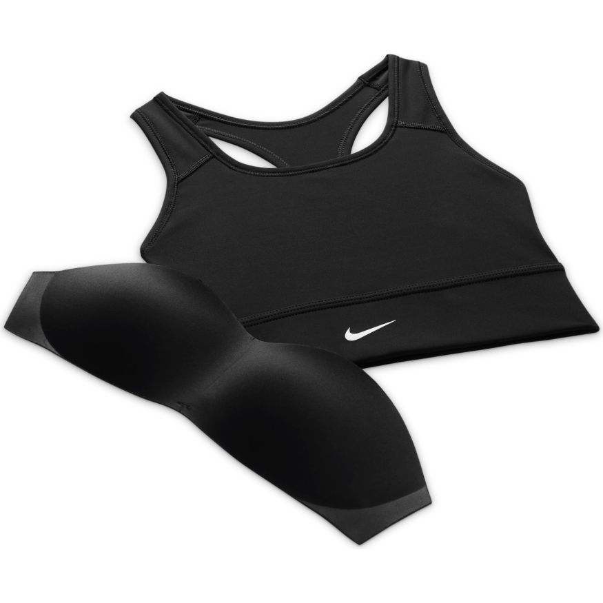 Women's bra Nike Dri-Fit Swoosh Long Line Bra W - black/black