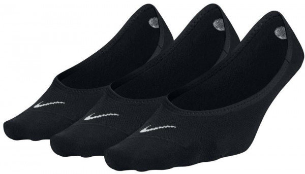 Čarape za tenis Nike Women's Performance Lightweight Footie 3P - black