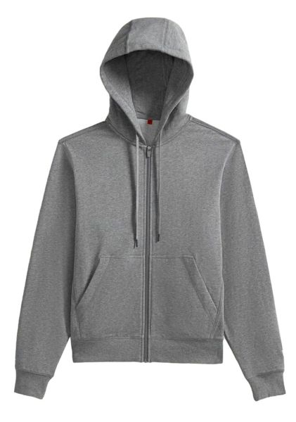 Herren Tennissweatshirt Wilson Unisex Team Zip Hoodie - medium gray heather