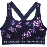Sujetador Under Armour Women's Armour Mid Crossback Printed Sports Bra - midnight navy/purple tint