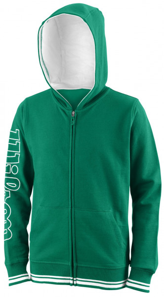 Dječački sportski pulover Wilson Y Team II FZ Hoody - team green