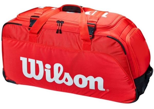 Tennis Bag Wilson Super Tour Travel Wheeled Bag 2 - Red