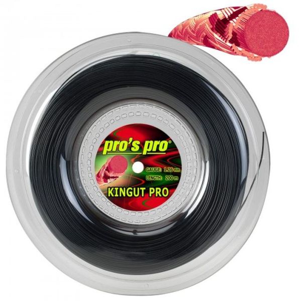 Tennis-Saiten Pro's Pro Kingut Pro (200m) - Schwarz