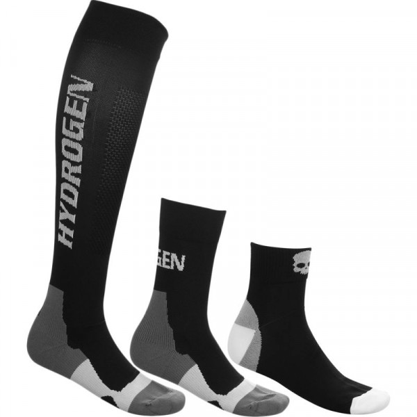 Chaussettes de tennis Hydrogen Box Performance Socks 3P - black/grey
