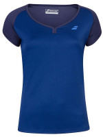 Tenisa T-krekls sievietēm Babolat Play Cap Sleeve Top Women - estate blue