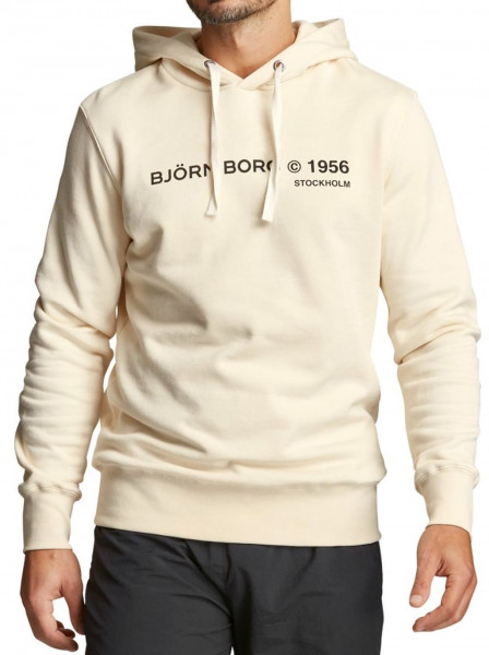 Herren Tennissweatshirt Björn Borg Stockholm Hood M - whitecap gray