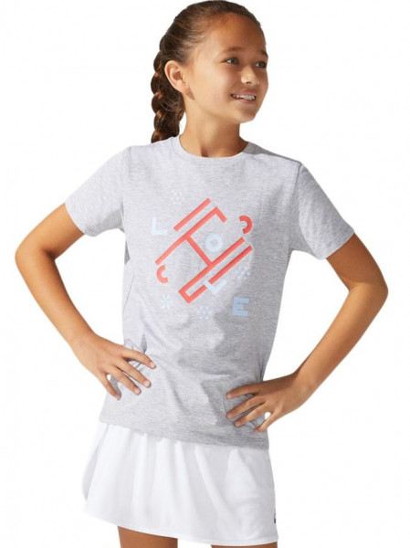 Majica kratkih rukava za djevojčice Asics G Tennis Tee - mid grey heather