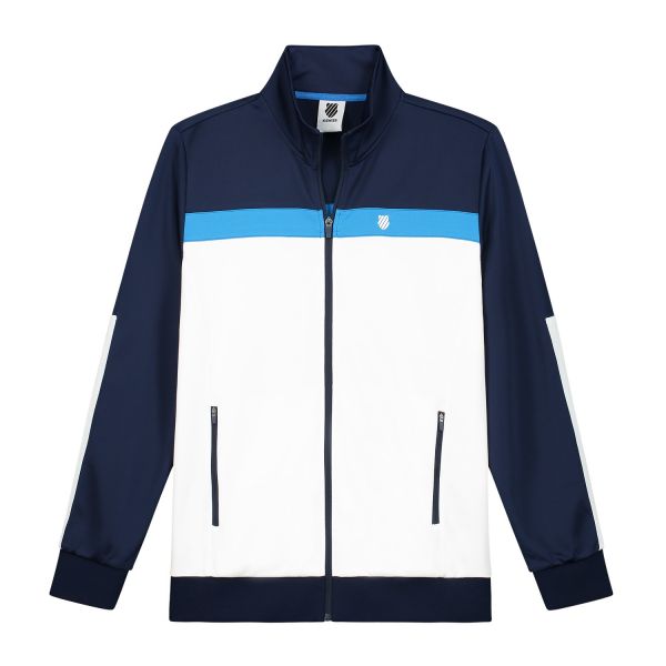 Jungen Sweatshirt  K-Swiss Tac Core Team Tracksuit Jacket B - navy/white/french blue