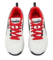 Teniso batai jaunimui Diadora S. Challenge 5 SL Jr - white/blue corsair/fiery red Teniso batai jaunimui Diadora S. Challenge 5 SL Jr - white/blue corsair/fiery red