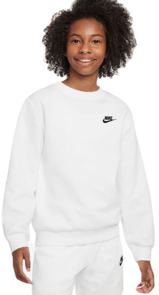 Sudadera para niña Nike Kids Sportswear Club Fleece Hoodie - white/black