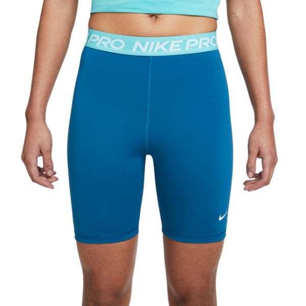Teniso šortai moterims Nike Pro 365 Short 7in Hi Rise W - marina/washed teal/white