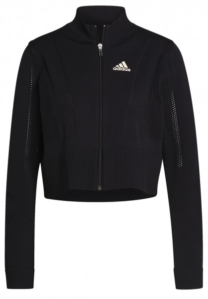 Дамска блуза с дълъг ръкав Adidas Primeblue Primeknit Jacket W - black