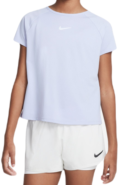 T-shirt pour filles Nike Dri-Fit Victory - oxygen purple/oxygen purple/white