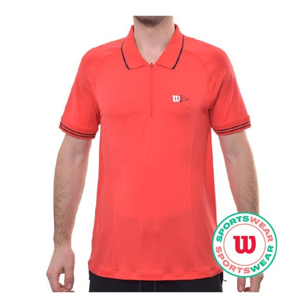 Férfi teniszpolo Wilson Series Seamless Polo - infrared