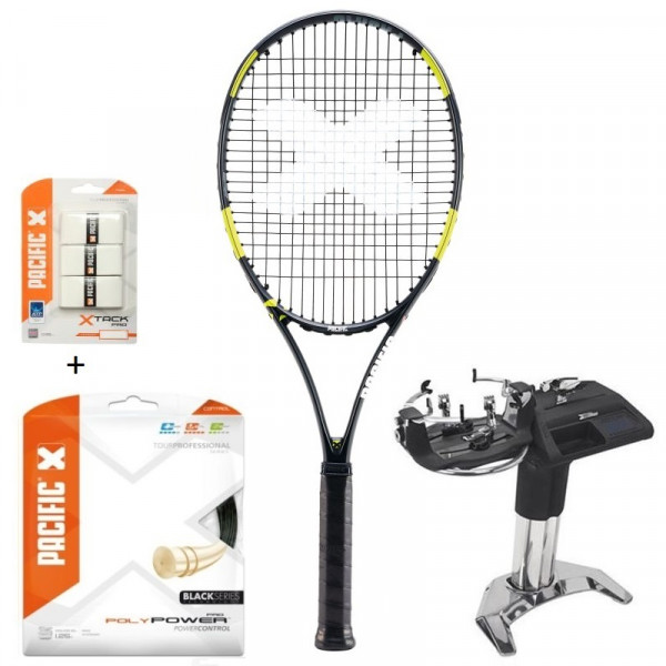 Raqueta de tenis Adulto Pacific BXT X Force Pro No.1 + cordaje + servicio de encordado