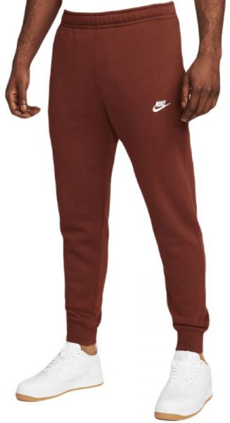 Męskie spodnie tenisowe Nike Sportswear Club Fleece - oxen brown/oxen brown/white