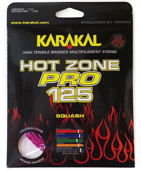 Corde per racchetta da squash Karakal Hot Zone Pro 125 (11 m) - pink/black