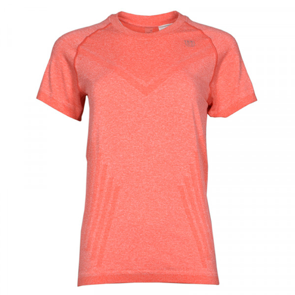 Camiseta de mujer Wilson Power Seamless Crew W - hot coral
