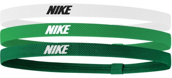Čelenka Nike Elastic Headbands 2.0 3P - white/stadium green/black