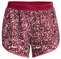 Damskie spodenki tenisowe Under Armour Women's Under Armour Fly By 2.0 Printed Short - black rose/penta pink