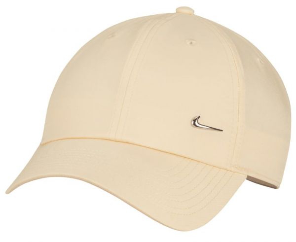 Czapka tenisowa Nike H86 Metal Swoosh Cap - pale vanilla/metallic silver
