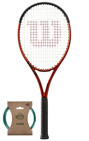 Tennisschläger Wilson Burn 100 V5.0 + Tennis-Saiten