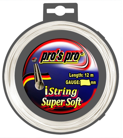 Tennis-Saiten Pro's Pro iString Super Soft (12 m) - white