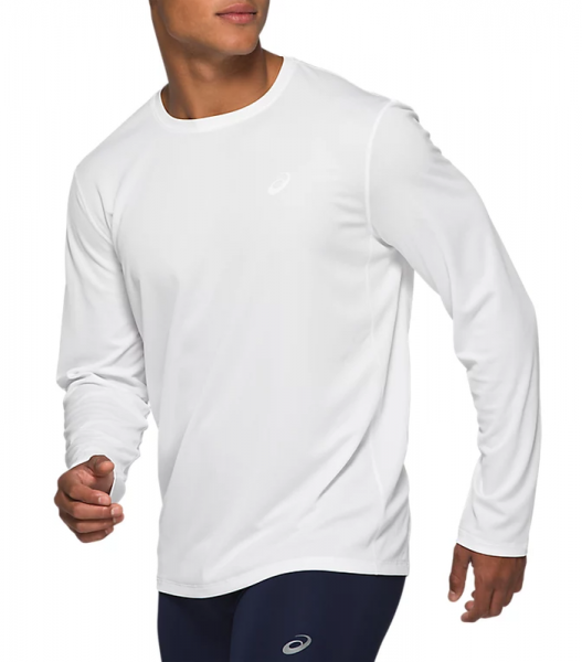 Herren Tennis-Langarm-T-Shirt Asics M LS Tee PR - brilliant white