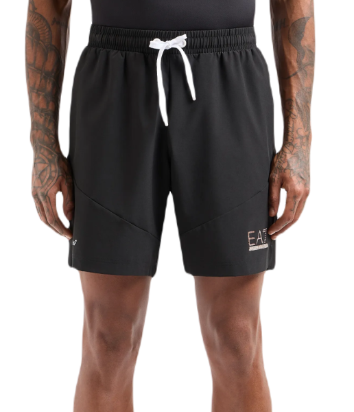Herren Tennisshorts EA7 Man Woven Shorts - black