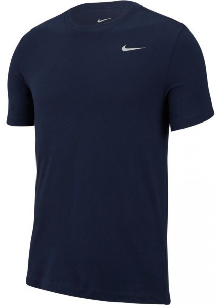 Teniso marškinėliai vyrams Nike Solid Dri-Fit Crew - obsidian/mate silver