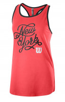 Marškinėliai moterims Wilson New York City Calligra Tech Tank W - fiery coral