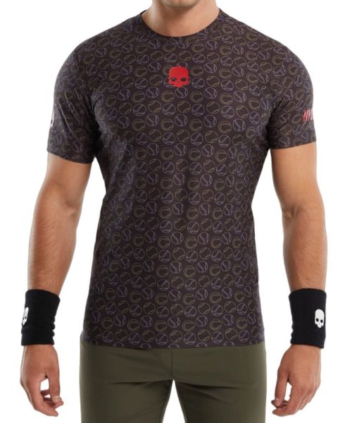 Teniso marškinėliai vyrams Hydrogen Tennis Balls Allover Tech T-Shirt - black